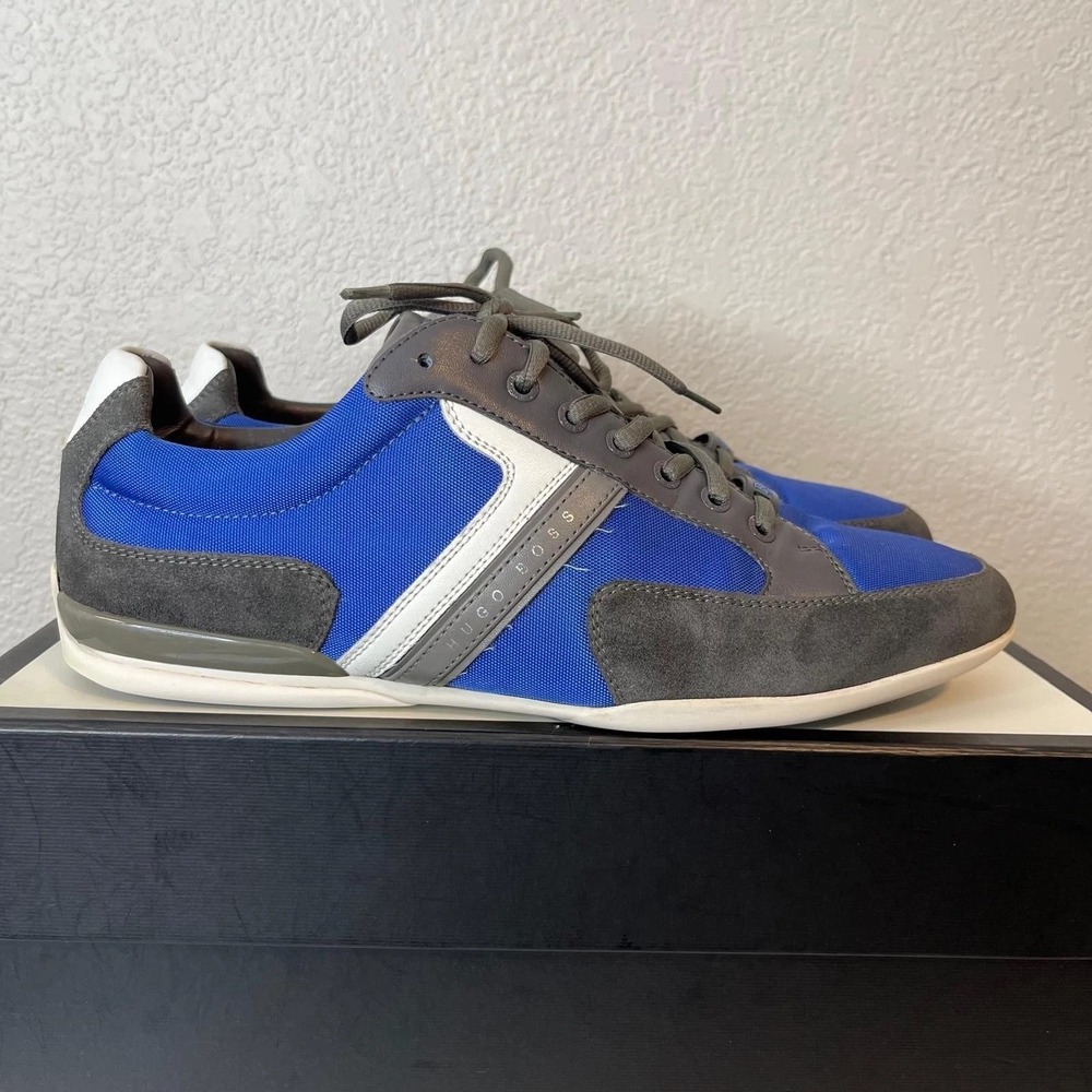 Hugo Boss Spacit 50247632 Casual Trainer Blue‎ Low Top Sneaker Men's 45 EU/12 US
